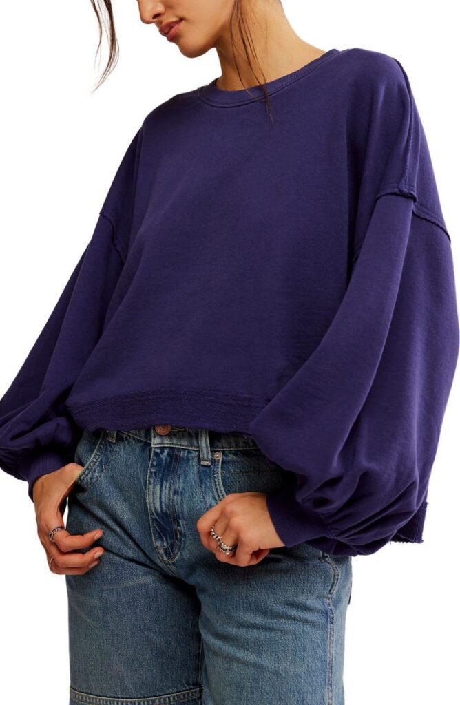 Balloon Sleeve Sweatshirt