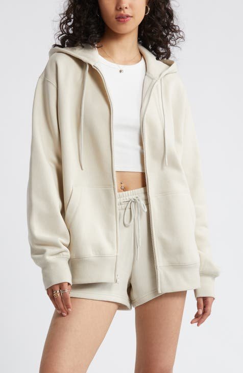 Oversize Zip Fleece Hoodie